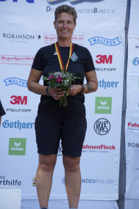 Diana Wiesner bei der Siegerehrung zum 3. Platz