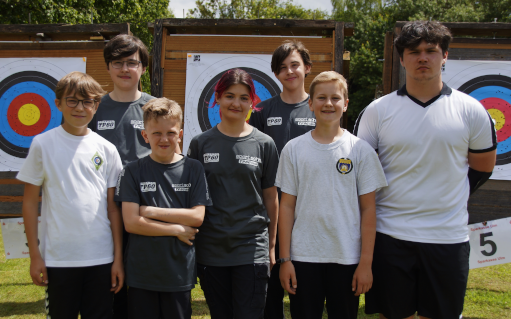 Schüler und Jugendliche des BSV Ulm bei den Kreismeisterschaften Bogen im Freien 2024