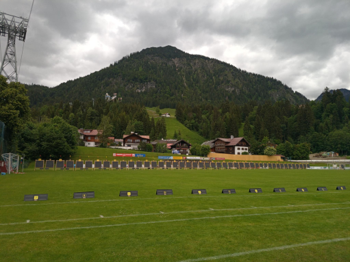 Blick zum Nebelhorn bei den Deutschen Meistersachaften Mixedteam in Oberstdorf
