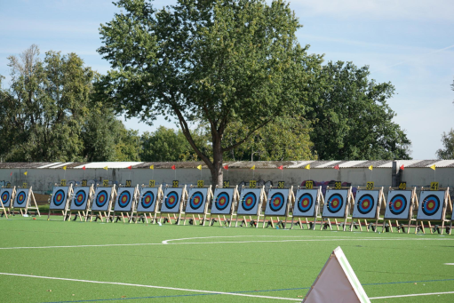 Blick auf die Zielscheiben bei der DM im Freien
