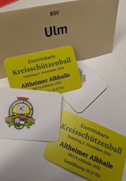 Eintrittskarten zum Kreisschützenball 2024