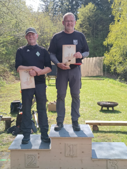 Gunter bei der Ehrung zum 2. Platz