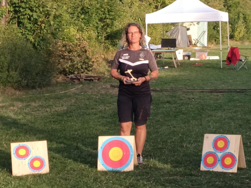 Diana Wiesner bei der Siegerehrung in Weilheim